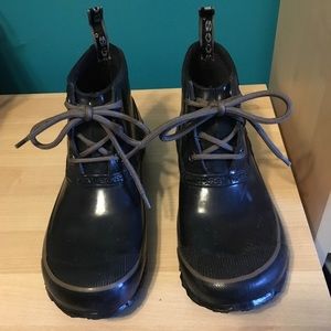 Bogs Black Charlot Waterproof Rain Boots Size 7